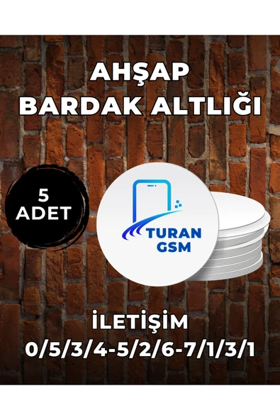 5 ADET Bardak Altlığı Yuvarlak 9,5cm  Ahşap Bardak Altlığı - Mug - Kupa Bardak Altlığı ürün görseli 1