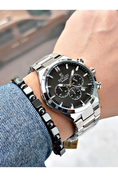 Reward Gümüş Renk Fonksiyonlar Aktif Erkek Kol Saati + BİLEKLİK - Resim 2