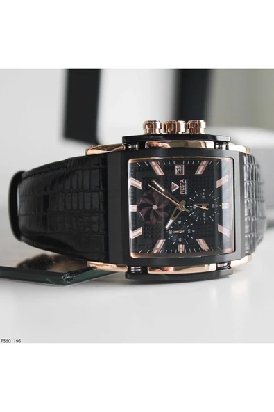 Fiesta Siyah Renk Rose Gold Kasa Çelik Kasa Business Fonksiyonlar Aktif Erkek Kol Saati + Bileklik Hediyeli - Resim 7