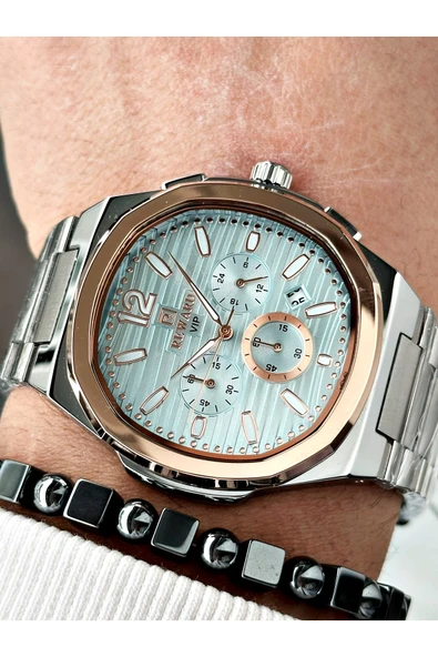 Reward Gümüş Renk Fonksiyonlar Aktif Kare Model Erkek Kol Saati + BİLEKLİK - Resim 3