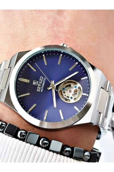 Reward Gümüş Renk Otomatik Kurmalı Çelik Kordon Erkek Kol Saati + BİLEKLİK ürün görseli 1