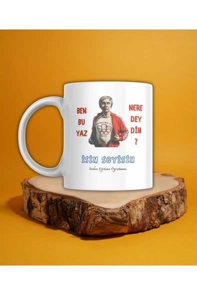 Ben Bu Yaz Neredeydim ? Badi Ekrem - Beden Eğitimi Öğretmenlerine Kupa Bardak Hediye Kişiye Özel ürün görseli 1