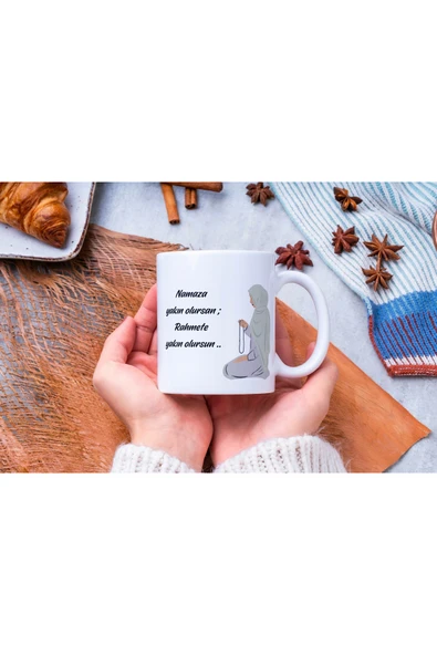 KAPALI KADIN KUPA BARDAK - TESETTÜR TASARIM - KAHVE BARDAĞI - KİŞİYE ÖZEL KUPA BARDAK ürün görseli 1