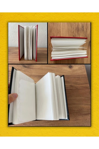 Deri Kaplama Pencereli Fotoğraf Albümü 100'lük 10x15cm - Resim 3
