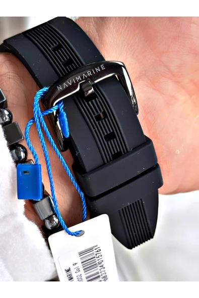 Navimarine Siyah Renk Fonksiyonlu Mekanizma Erkek Kol Saati + BİLEKLİK HEDİYELİ - Resim 5