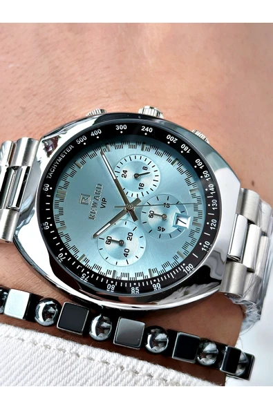 Reward Gümüş Renk Büyük Kasa Spor Model Fonksiyonlu Erkek Kol Saati + BİLEKLİK - Resim 3