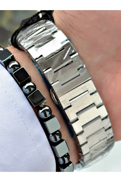 Reward Gümüş Renk Klasik Çelik Kordon Erkek Kol Saati + BİLEKLİK HEDİYELİ - Resim 5