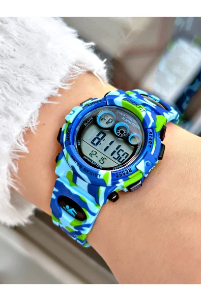 Cockpit Silikon Kordon 5 ATM Su Geçirmez Alarmlı Işıklı Kronometreli Dijital Çocuk Kol Saati ürün görseli 1