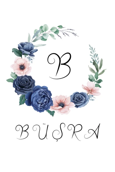 Baş Harf Çiçek Çerçeve Kupa Bardak Kişiye Özel Baskılı Hediye Bardak Mug Kahve Bardağı - Resim 3