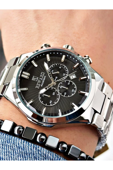 Reward Gümüş Renk Fonksiyonlar Aktif Erkek Kol Saati + BİLEKLİK ürün görseli 1