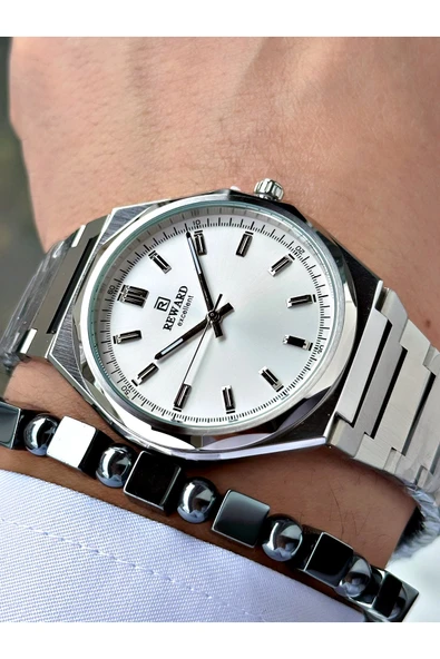 Reward Gümüş Renk Klasik Çelik Kordon Erkek Kol Saati + BİLEKLİK HEDİYELİ - Resim 2