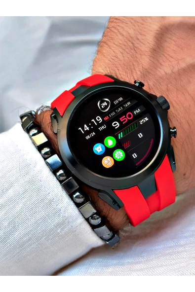 Reward Kırmzı Renk Rewatch Nabızölçer Adımsayar Uyku Takibi Müzik Dinleme Akıllı Kol Saati + BİLEKLİK - Resim 2