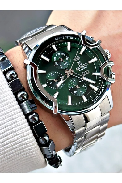 Reward Gümüş Renk Spor Model Çelik Kordon Erkek Kol Saati - Resim 3