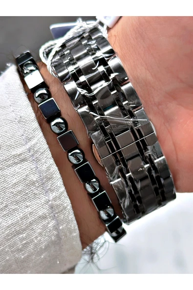 Chaperone Füme Renk Fonksiyonlar Aktif Çelik Kordon  Erkek Kol Saati + BİLEKLİK HEDİYELİ By Reward - Resim 4