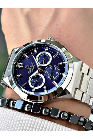 Reward Gümüş Renk Fonksiyonlu Büyük Kasa Erkek Kol Saati + BİLEKLİK HEDİYELİ ürün görseli 1