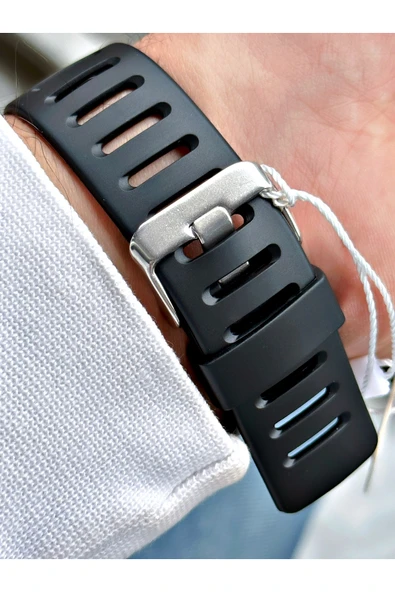 Cockpit Silikon Kordon 5 ATM Su Geçirmez Alarmlı Işıklı Kronometreli Dijital Erkek Kol Saati - Resim 3