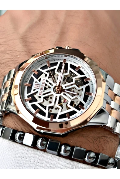Reward Gümüş Renk Otomatik Business Çelik Kordon  Erkek Kol Saati + BİLEKLİK ürün görseli 1