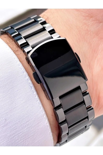 Navimarine Siyah Renk Fonksiyonlu Çelik Kordon Erkek Kol Saati Bileklik Hediyeli - Resim 3