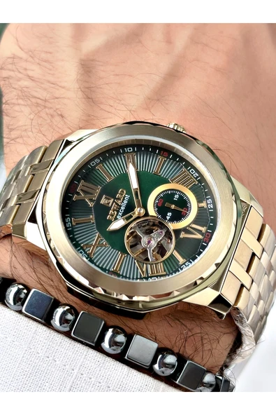 Reward Altın Renk Kasa Kordon Çelik  Mekanizma Erkek Kol Saati + BİLEKLİK ürün görseli 1