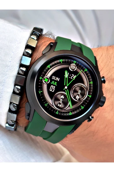 Reward Yeşil Renk Rewatch Nabızölçer Adımsayar Uyku Takibi Müzik Dinleme Akıllı Kol Saati + BİLEKLİK ürün görseli 1