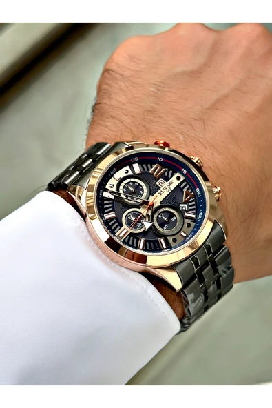 Reward Füme Renk Çelik Kordon Fonksiyonlar Aktif Orijinal Erkek Kol Saati + BİLEKLİK HEDİYELİ - Resim 2