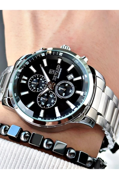 Reward Gümüş Renk Fonksiyonlu Çelik Kordon Erkek Kol Saati + BİLEKLİK HEDİYELİ ürün görseli 1