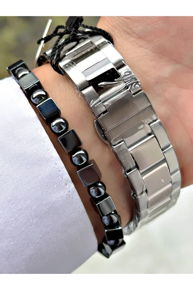 Reward Füme Renk Rose Gold Kasa Erkek Kol Saati + Bileklik Hediyeli - Resim 3