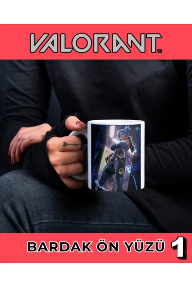 VALORANT KUPA BARDAK - NEON - KAHVE BARDAĞI - KİŞİYE ÖZEL KUPA BARDAK ürün görseli 1