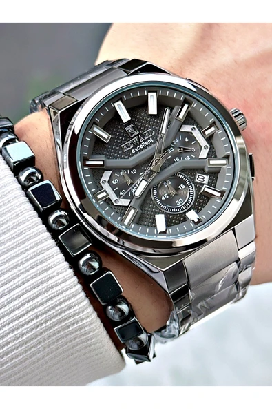 Reward Füme Renk Fonksiyonlar Aktif Çelik Kordon Erkek Kol Saati + BİLEKLİK HEDİYELİ - Resim 3