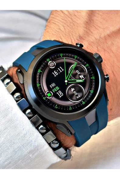 Reward Lacivert Renk Rewatch Nabızölçer Adımsayar Uyku Takibi Müzik Dinleme Akıllı Kol Saati + BİLEKLİK - Resim 3