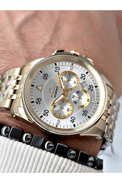 Reward Altın Renk Dakika Göstergeli Kasa Kordon Çelik Erkek Kol Saati + BİLEKLİK HEDİYELİ ürün görseli 1