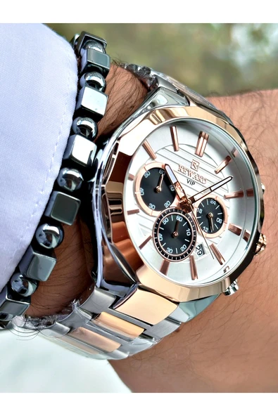 Reward Gümüş Renk Klasik Takvimli Çelik Kordon Erkek Kol Saati + BİLEKLİK HEDİYELİ - Resim 3