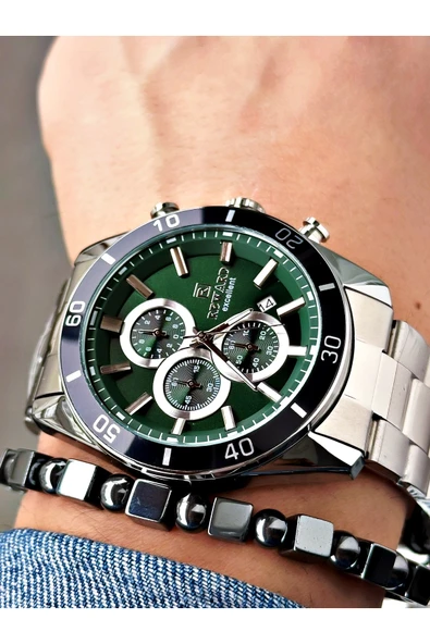 Reward Gümüş Renk Çelik Kordon Şık Dizayn Erkek Kol Saati + BİLEKLİK - Resim 3