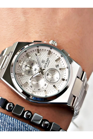 Reward Gümüş Renk Fonksiyonlar Aktif Çelik Kordon Erkek Kol Saati + BİLEKLİK ürün görseli 1