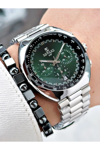 Reward Gümüş Renk Büyük Kasa Spor Model Fonksiyonlu Erkek Kol Saati + BİLEKLİK ürün görseli 1