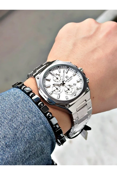 Reward Füme Renk Kare Model Fonksiyonlu Erkek Kol Saati + BİLEKLİK HEDİYELİ - Resim 2