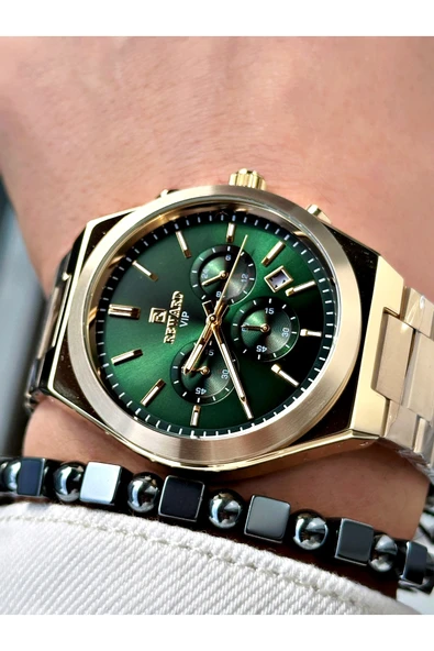 Reward Altın Renk Fonksiyonlar Aktif Çelik Kordon Erkek Kol Saati + BİLEKLİK ürün görseli 1