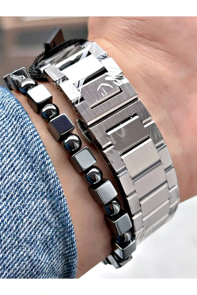 Reward Gümüş Renk Fonksiyonlar Aktif Çelik Kordon Erkek Kol Saati + BİLEKLİK - Resim 4