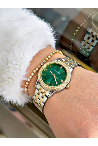 Navimarine Altın Renk Çelik Kordon Kadın Kol Saati - Resim 3