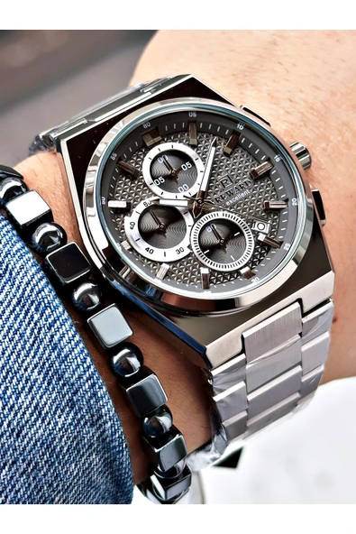 Reward Gümüş Renk Fonksiyonlar Aktif Çelik Kordon Erkek Kol Saati + BİLEKLİK - Resim 3