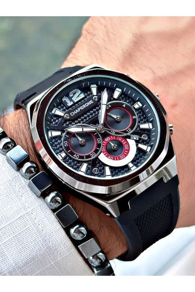 Reward Siyah Renk Silikon Fonksiyonlu  Erkek Kol Saati + BİLEKLİK By Reward - Resim 3