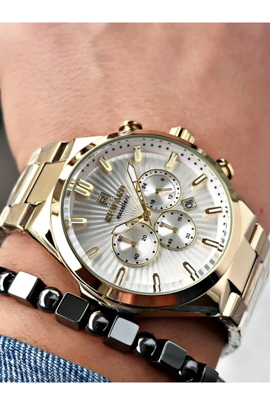 Reward Altın Renk Fonksiyonlar Aktif Erkek Kol Saati + BİLEKLİK ürün görseli 1