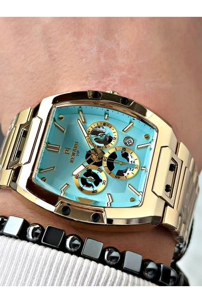 Reward Altın Renk Fonksiyonlar Aktif Kare Erkek Kol Saati + BİLEKLİK ürün görseli 1