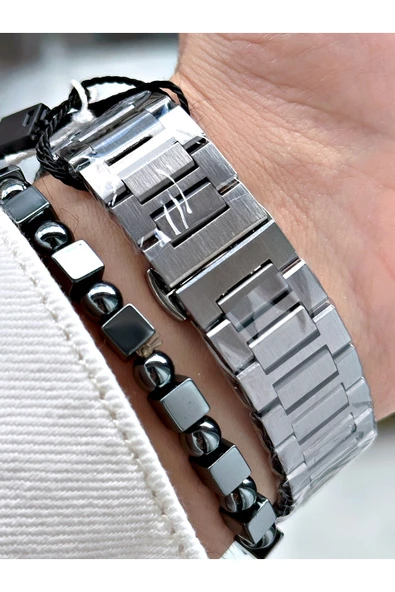 Reward Füme Renk Kabe Desen Otomatik Mekanizma Erkek Kol Saati + BİLEKLİK - Resim 4