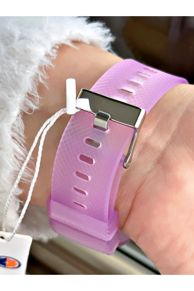 Cockpit Silikon Kordon 5 ATM Su Geçirmez Alarmlı Işıklı Kronometreli Dijital Kadın Kol Saati - Resim 3