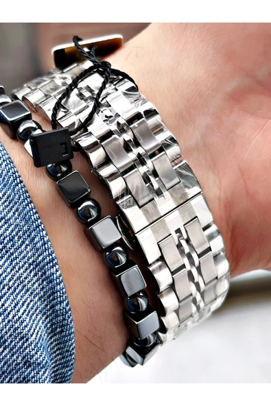 Reward Gümüş Renk Kare Model Fonksiyonlar Aktif Erkek Kol Saati + BİLEKLİK - Resim 4