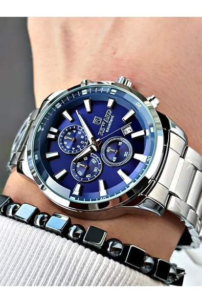 Reward Gümüş Renk Fonksiyonlu Çelik Kordon Erkek Kol Saati + BİLEKLİK HEDİYELİ ürün görseli 1