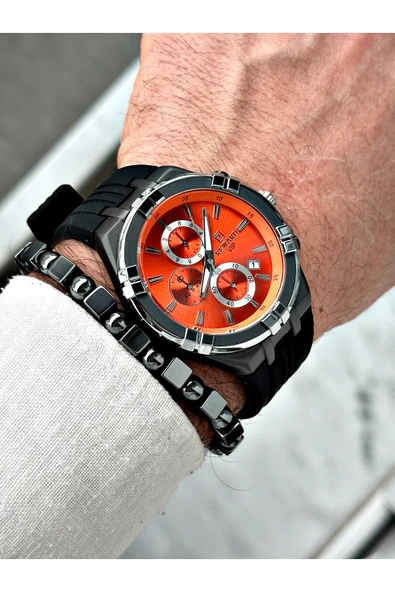 Reward Siyah Renk Silikon Fonksiyonlar Aktif Spor Erkek Kol Saati + BİLEKLİK HEDİYELİ - Resim 3