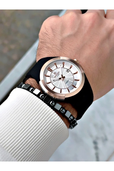 Reward Siyah Renk Çelik Kasa Otomatik Mekanizma Erkek Kol Saati + BİLEKLİK HEDİYELİ - Resim 2