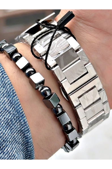 Reward Gümüş Renk Fonksiyonlar Aktif Çelik Kordon Erkek Kol Saati + BİLEKLİK - Resim 4